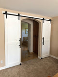 8ft Barn Door Hardware Kit: (with J-Shape Hangers)
