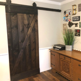 8ft Barn Door Hardware Kit: (Big Industrial Wheel)