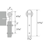 8ft Barn Door Hardware Kit: (with I-Shape Hangers)