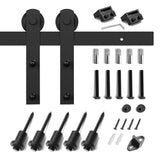 6.6ft Barn Door Hardware Kit: (with I-Shape Hangers)