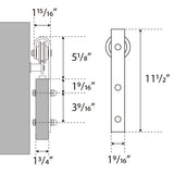 6.6ft Barn Door Hardware Kit: (with J-Shape Hangers)