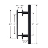 Barn Door Combo Handle - Black