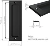 Recessed Barn Door Handle - Black