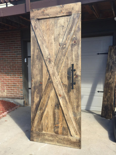 Barn Doors with Double-X Brace Made of Reclaimed Barn Wood - Whatman  Hardwoods