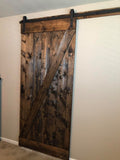 6.6ft Barn Door Hardware Kit: (with J-Shape Hangers)